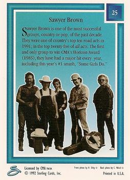 1992 Sterling Country Gold - Gold Foil #25 Sawyer Brown Back
