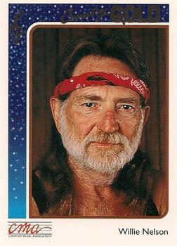1992 Sterling Country Gold - Gold Foil #34 Willie Nelson Front