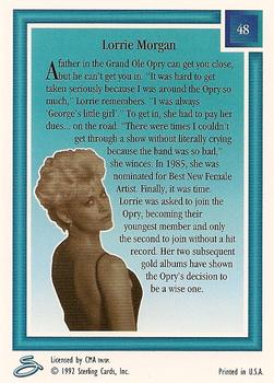 1992 Sterling Country Gold - Gold Foil #48 Lorrie Morgan Back