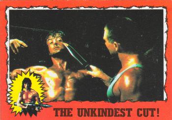 1985 Topps Rambo First Blood Part II #26 The Unkindest Cut! Front