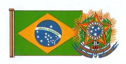 1967 Brooke Bond Flags and Emblems of the World #43 Brazil Front