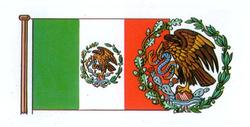 1967 Brooke Bond Flags and Emblems of the World #44 Mexico Front