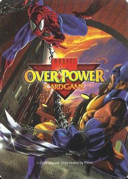 1997 Fleer Spider-Man - Marvel OverPower Universe #NNO Thing / Mr. Fantastic / Human Torch - Teamwork (Str 6 to use) Back