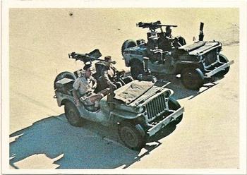 1966 Topps The Rat Patrol #7 The two armored jeeps sped across the hot Front