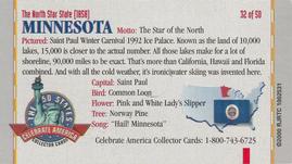 2000 Doral Celebrate America The 50 States #32 Minnesota Back