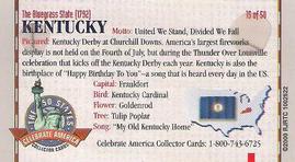 2000 Doral Celebrate America The 50 States #15 Kentucky Back