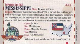 2000 Doral Celebrate America The 50 States #20 Mississippi Back