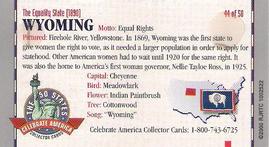 2000 Doral Celebrate America The 50 States #44 Wyoming Back