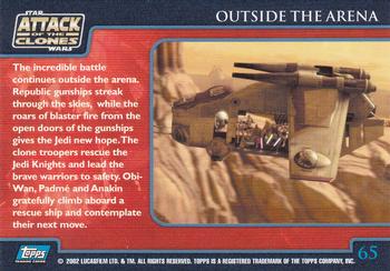 2002 Topps Star Wars: Attack of the Clones (UK) #65 Outside the Arena Back