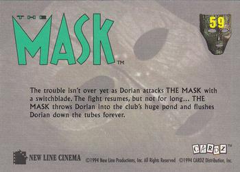 1994 Cardz The Mask #59 A Royal Flush Back