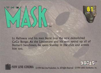 1994 Cardz The Mask #61 Busted! Back