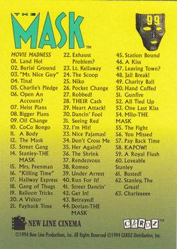 1994 Cardz The Mask #99 Checklist I Back