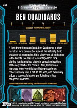 2013 Topps Star Wars: Galactic Files Series 2 #354 Ben Quadinaros Back