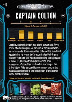 2013 Topps Star Wars: Galactic Files Series 2 #445 Captain Colton Back