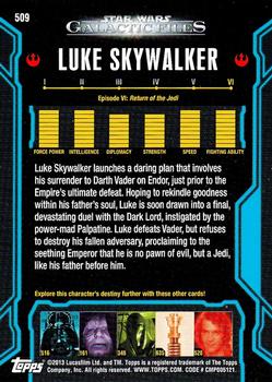 2013 Topps Star Wars: Galactic Files Series 2 #509 Luke Skywalker Back