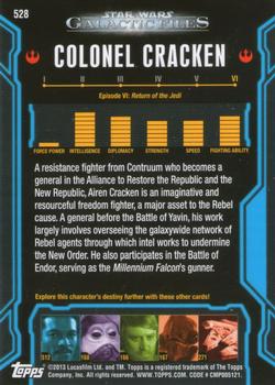2013 Topps Star Wars: Galactic Files Series 2 #528 Colonel Cracken Back