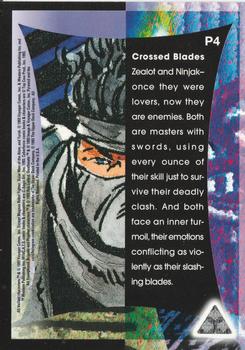 1993 Upper Deck Deathmate - Players of Deathmate #P4 Crossed Blades Back