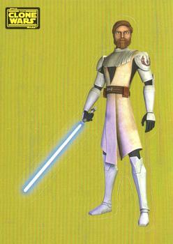 2008 Topps Star Wars The Clone Wars Stickers #3 Obi-Wan Kenobi Front