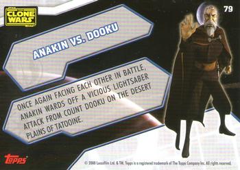 2008 Topps Star Wars The Clone Wars Stickers #79 Anakin vs. Dooku Back