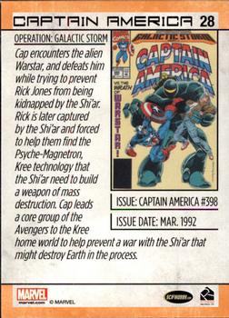 2014 Rittenhouse Marvel Universe #28 Captain America Back