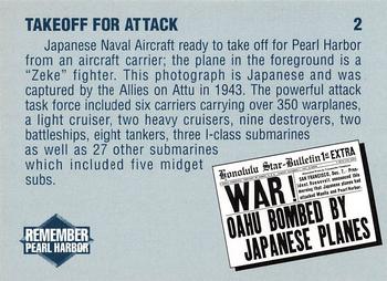 1991 Tuff Stuff Remember Pearl Harbor #2 Takeoff for Attack Back