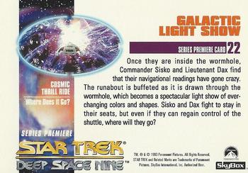 1993 SkyBox Star Trek: Deep Space Nine Premiere #22 Galactic Light Show Back