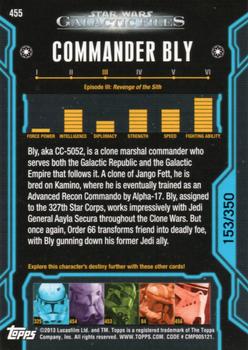2013 Topps Star Wars: Galactic Files Series 2 - Blue #455 Commander Bly Back