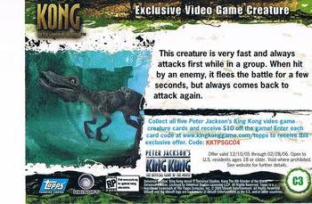 2005 Topps King Kong - Video Game Creatures #C3 This creature is very fast and always attacks Back