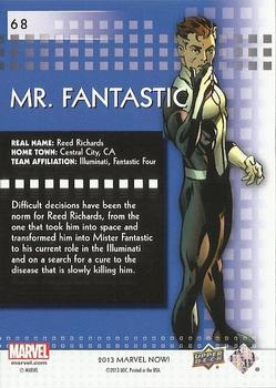 2013 Upper Deck Marvel Now! #68 Mr. Fantastic Back