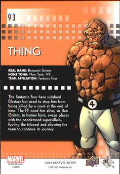 2013 Upper Deck Marvel Now! #93 Thing Back