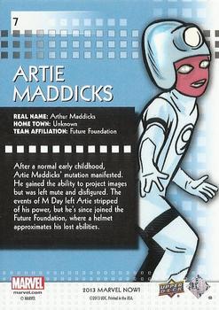 2013 Upper Deck Marvel Now! - Foil #7 Artie Maddicks Back