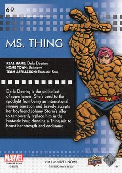 2013 Upper Deck Marvel Now! - Foil #69 Ms. Thing Back
