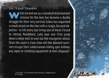 2013 Enterplay G.I. Joe Retaliation #24 In Too Deep Back