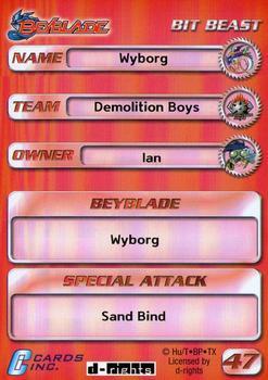 2003 Cards Inc. Beyblade - Foil #47 Wyborg - Bit Beast Back
