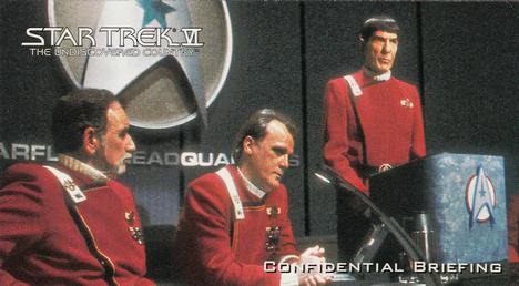 1994 SkyBox Star Trek VI The Undiscovered Country Cinema Collection #04 Confidential Briefing Front