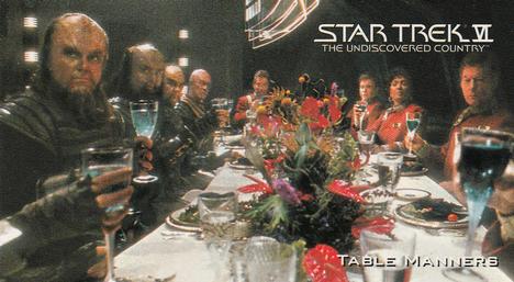 1994 SkyBox Star Trek VI The Undiscovered Country Cinema Collection #10 Table Manners Front