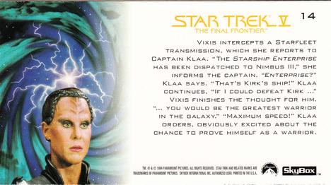 1994 SkyBox Star Trek V The Final Frontier Cinema Collection #14 Career Opportunity Back
