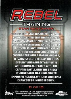 2014 Topps Chrome Star Wars Perspectives - Rebel Training #6 Star Destroyer Back