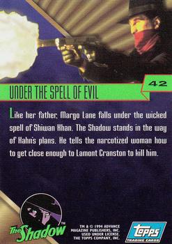 1994 Topps The Shadow #42 Under the Spell of Evil Back