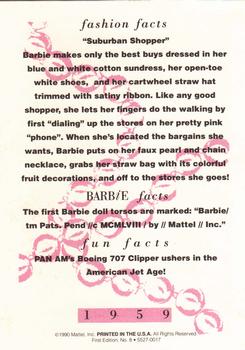 1990 Mattel Barbie Series 1 #8 Suburban Shopper Back