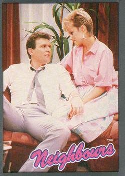 1988 Topps Neighbours Series 2 #19 Daphne (Elaine Smith) comforts her husband. Des (P Front