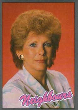 1988 Topps Neighbours Series 2 #38 Neighbours' Madge Ramsay is portrayed by Anne Char Front