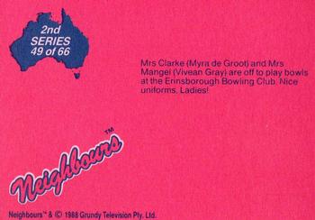 1988 Topps Neighbours Series 2 #49 Mrs Clarke (Myra de Groot) and Mrs Mangel (Vivean Back