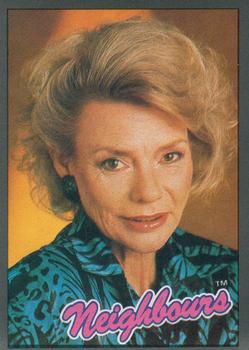 1988 Topps Neighbours Series 2 #56 Anne Haddy, who portrays Helen Daniels in Neighbou Front