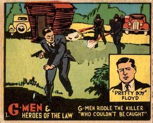 1935-37 Gum Inc. G-Men & Heroes of the Law (R60) #1 Pretty Boy Floyd Front