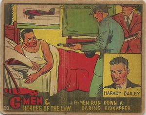 1935-37 Gum Inc. G-Men & Heroes of the Law (R60) #20 Harvey Bailey Front