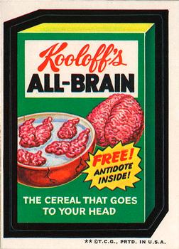 1973 Topps Wacky Packages 2nd Series #NNO All-Brain Cereal Front