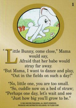 1995 Fleer Easter #1 Little Bunny, come close. Back