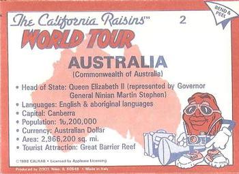 1988 Zoot The California Raisins World Tour #2 Australia Back