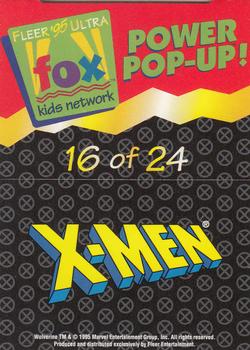 1995 Ultra Fox Kids Network - Power Pop-Ups #16of24 Wolverine Back